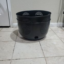 2 Metal Flower Pots Both For $20