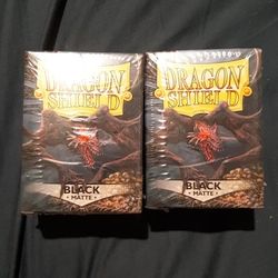 Dragon Shields 100CT Standard Size Deck Protector Matte Sleeves  - 2 Packs/Boxes