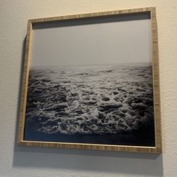 Ocean Print On Wood 