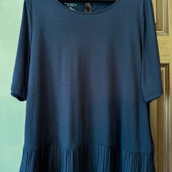 👚 Talbots Pleated-Hem Top – 3X Petite