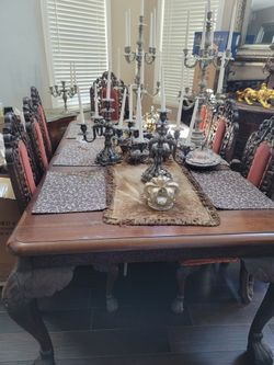 12 Piece Huge antique Dining Room Set