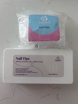 Beetles Gel Polish Nail Tips Short Ballerina