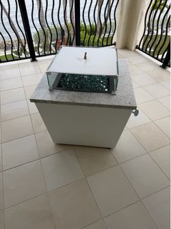 Propane, glass fire pit