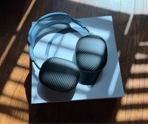 Apple AirPods Max 2 Blue With Carbon Fiber Covers Bluetooth Music