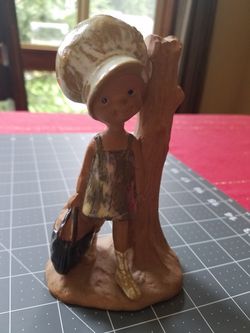 Japan made porcelain girl with handbag