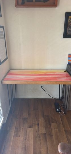 Resin art desk