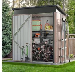 #3AyF Aoxun 61x32In Outdoor Storage Cabinet Metal Garden Shed, Indoor& Outdoor Waterproof Vertical S