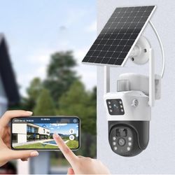 Solar Powered Wi-Fi Camera 1080P Dual Lens Smart Solar Camera