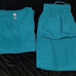 Dagacci Medical Uniform Unisex Scrubs Set Scrub Top and Pants

