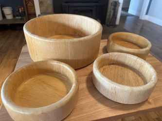 Wooden Salad Bowl Set