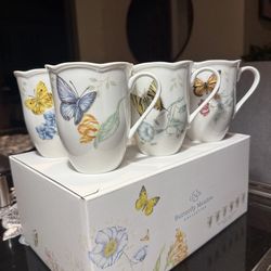 New Lenox Butterfly Meadow Mugs / Tea Cups