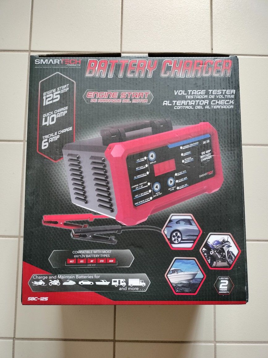 Smartech Sbc125 Battery Charger/Maintainer/Engine Starter