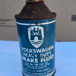 Vintage Volkswagen Heavy Duty Brake Fluid Cone Top Can