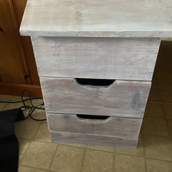 Large Whitewashed Wooden Tatars An Onions Storage Bin