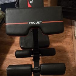 Yagud Adjustable Weight Bench with Leg Developer, Excellent Condition