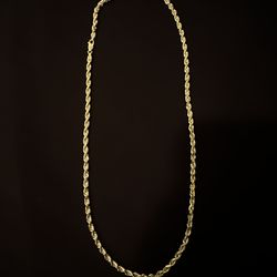 10k Solid Gold Rope Chain 20”