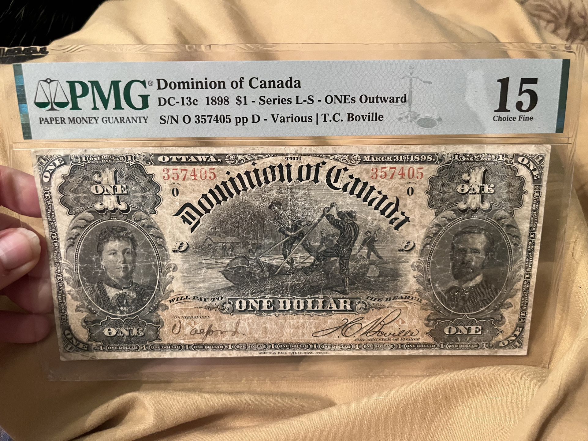 RARE 1898 Dominion of Canada One Dollar Bill