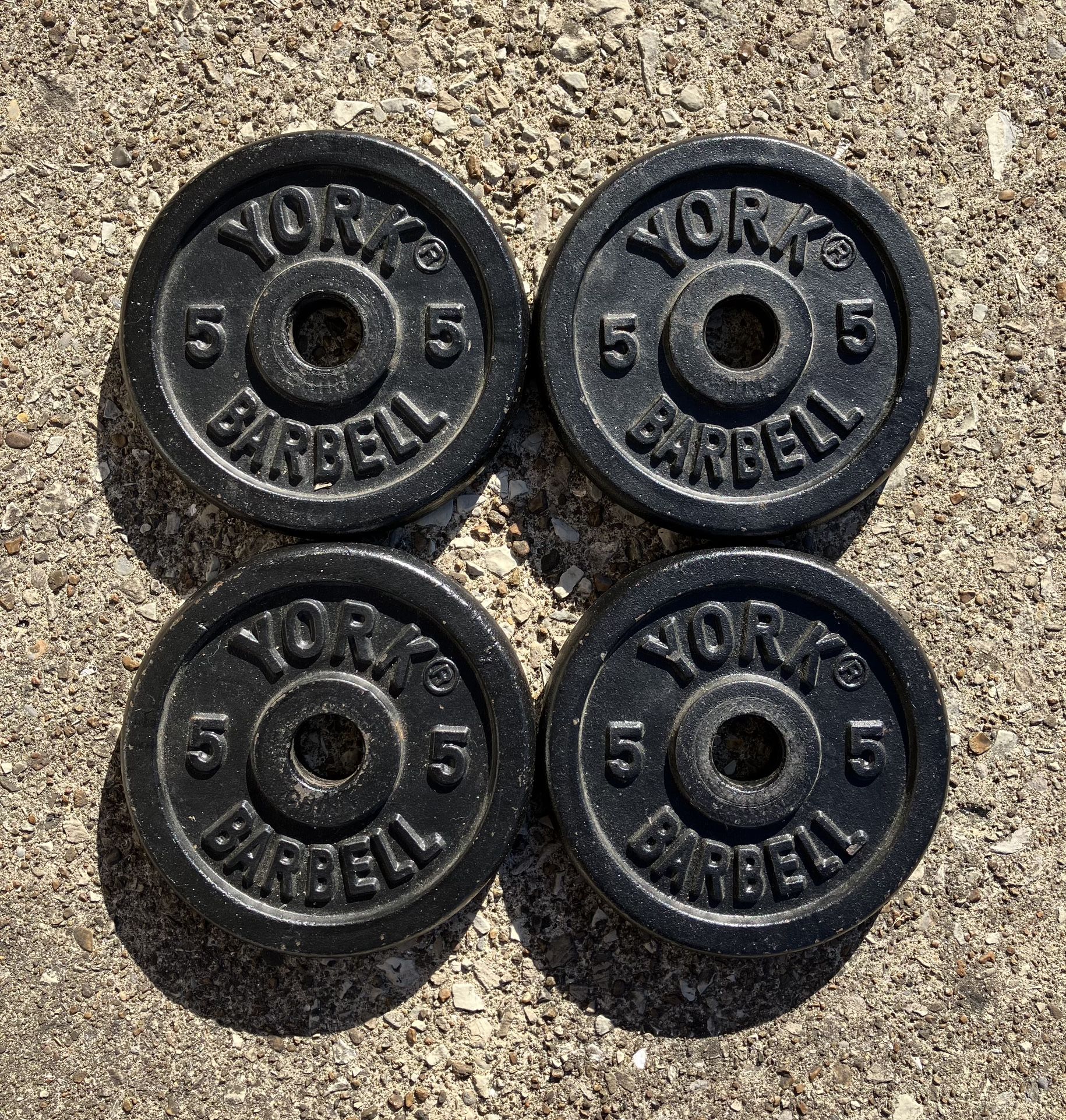 Standard 1" 5lb x4 weight plates weights plate 5 lb lbs 5lbs Cast Iron for Dumbbell Dumbbells Barbell bar