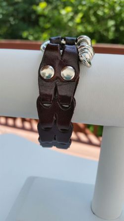 Omega Leather Bracelet