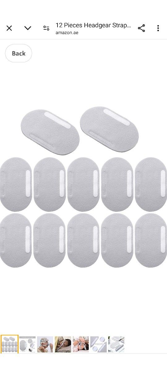 12 Pieces Headgear Strap Cover Comfortable No Face Marks Strap Covers to Reduce Face Neck Pressure(Gray)