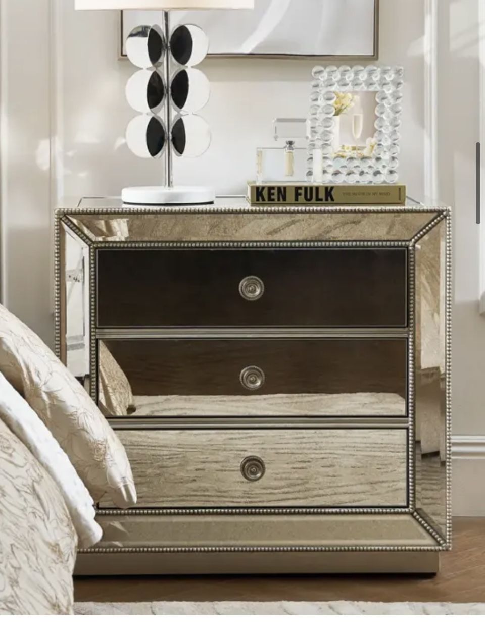 Omni Mirrored 3 Drawer Chest