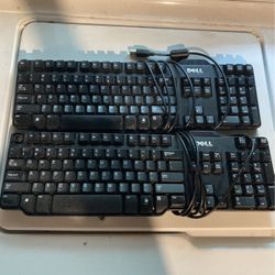 2 DELL Wired Keyboards