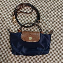 Longchamp Le Pliage Pouch In Navy blue