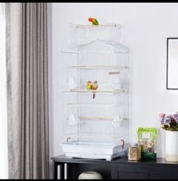 New in box Open Top White Bird Cage
