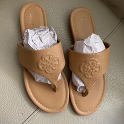 Flat Sandal.  Camel Color.   Size  6.5