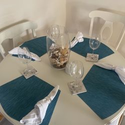 Round White Dining Table-4 Seater 