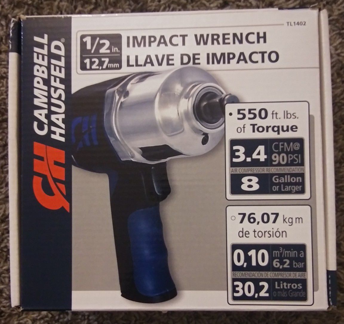 BRAND NEW. Campbell Hausfeld 1/2in Impact Wrench