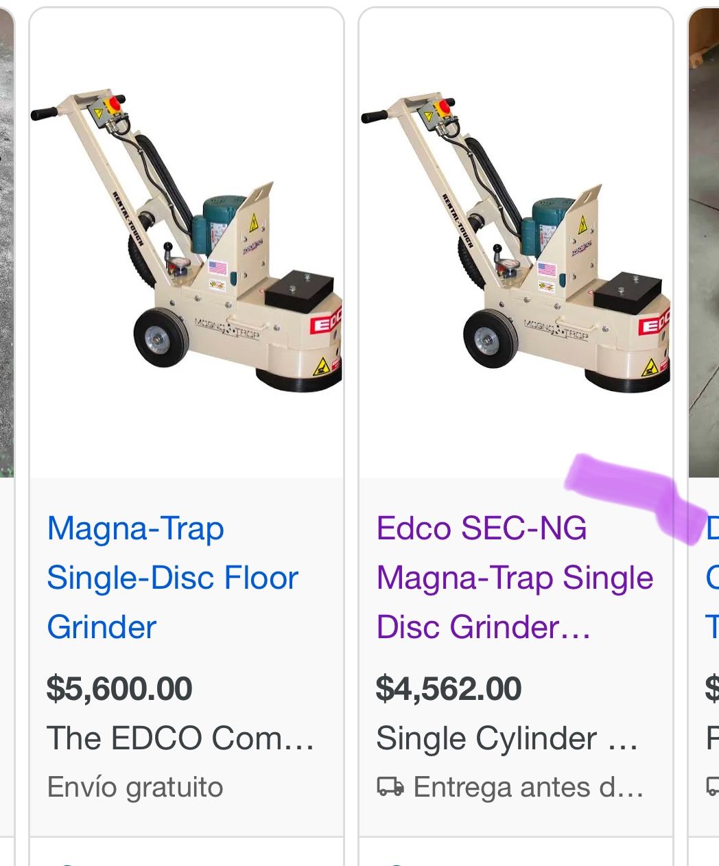 EDCO SEC-NG MAGNA-TRAP SINGLE DISC GRINDER ELECTRIC 1.5HP 115/230 V (59800)