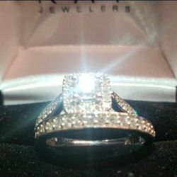 Wedding Diamond Rings Engagement  Bridal Set 