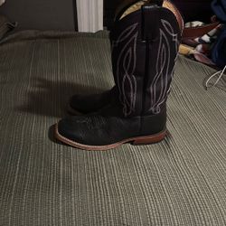 Tony lama black leather boots