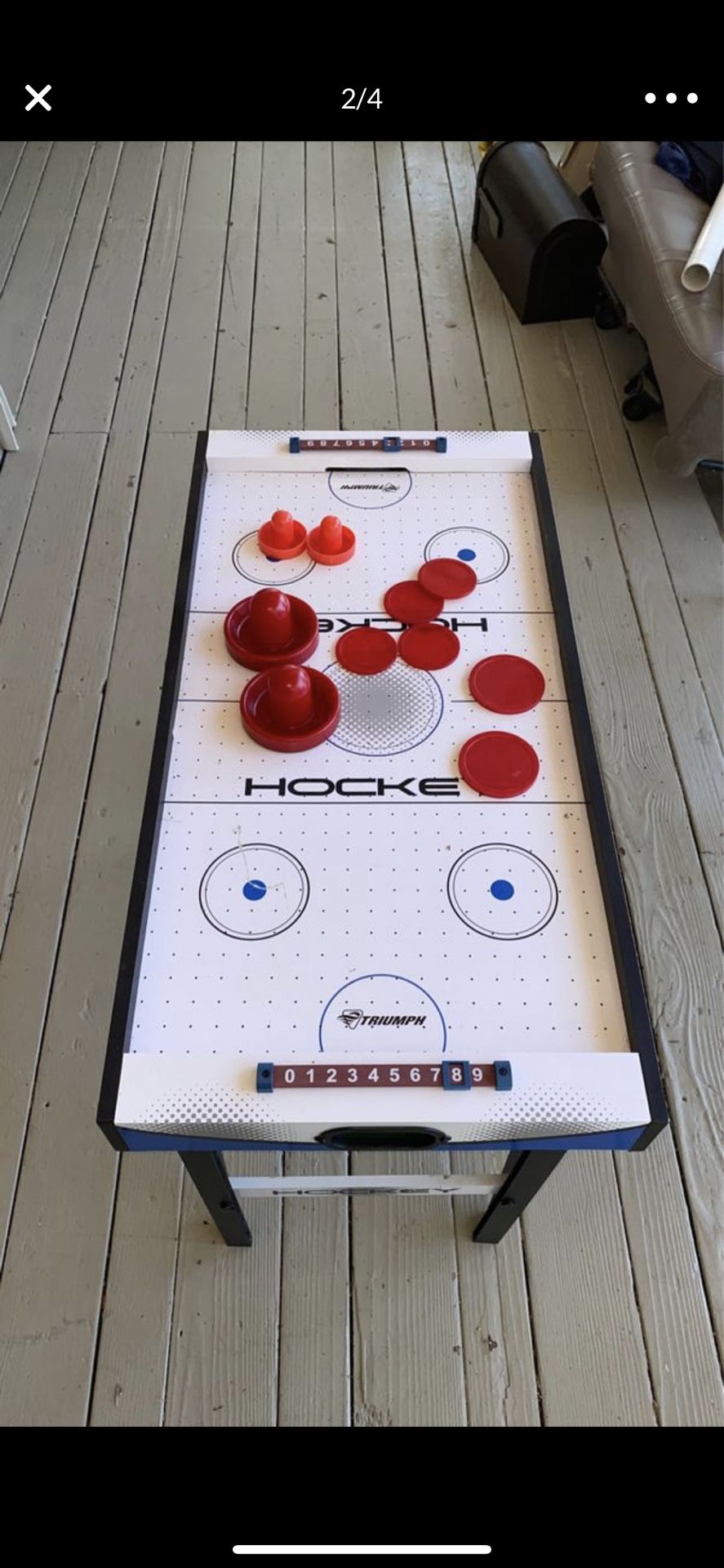 Small air hockey table