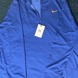 Nike Womens Dri-fit Victory 1/4 Zip running top Size 3XL blue yellow