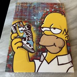 Chunky Dunky Homer Canvas Picture And Key Chain