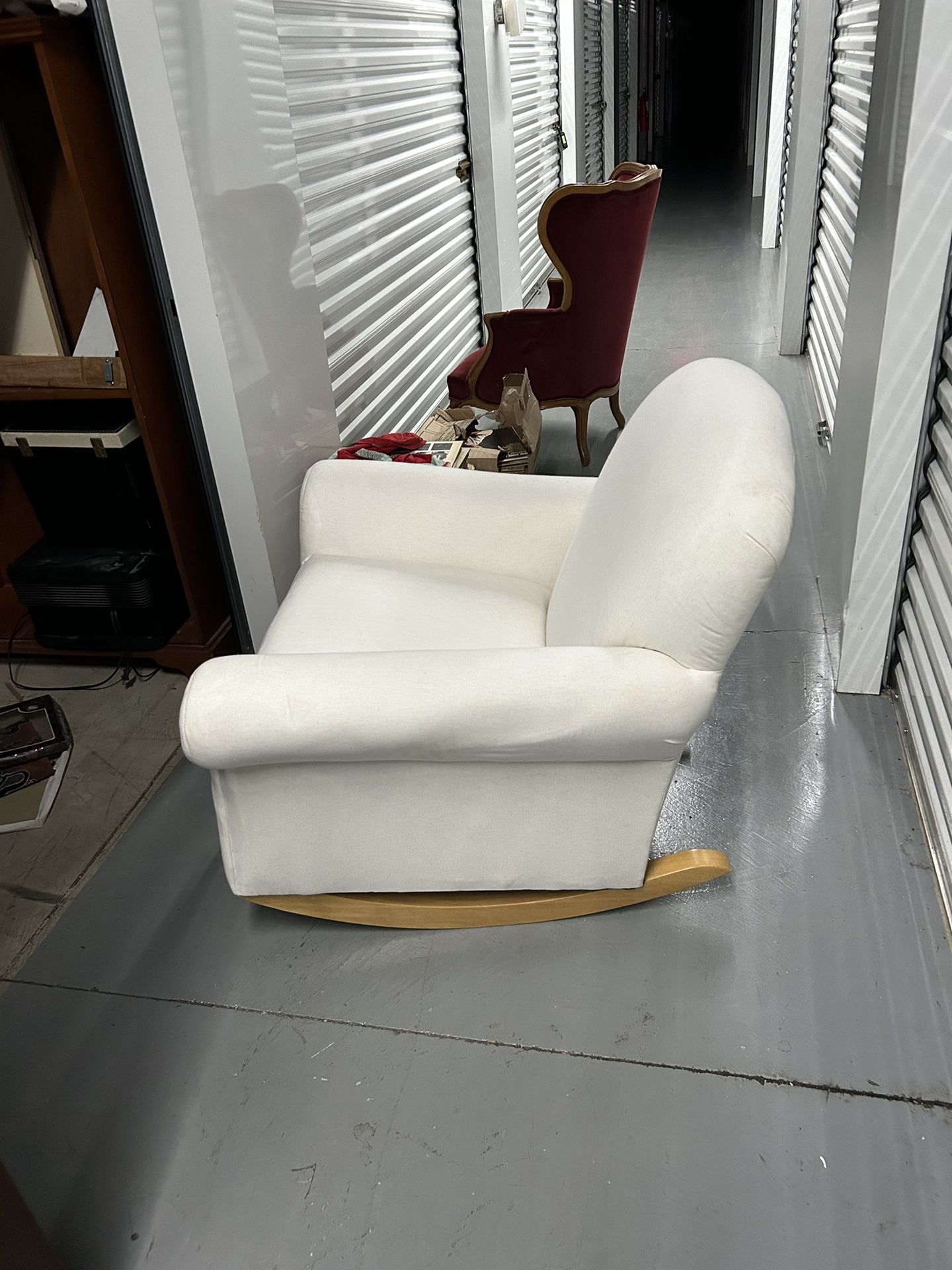 Rocking White arm Chair