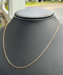 Jewelry 14k solid rose gold cable chain 17.25” Chain necklace 2.40 grams 1.00mm