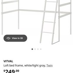 White IKEA Loft Bunk Bed