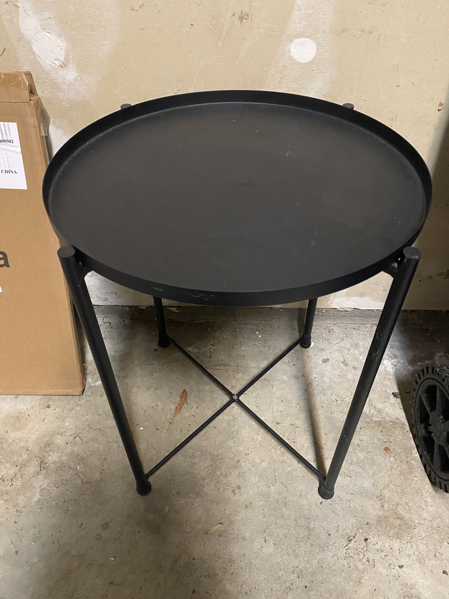 Black Metal Side Table