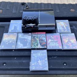 Sony PlayStation 3 PS3 For Sale With 9 Games