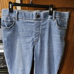 20M Lee Women's Pull On Jeans High Rise Slim Fit Sculpting Denim NWOT