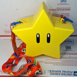 Super Mario's Super Nintendo World Universal Studio Lightup Star Popcorn Bucket 