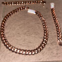 22mm Rose Gold Cuban Link Chain