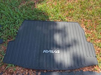 Toyota RAV4 (2019-2025) OEM trunk mat with back seat protector