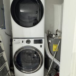 GE 5.0 Cu. Ft. Smart Front Load Washer with the 7.8 Cu. Ft. Smart Front Load Electric Dryer - White