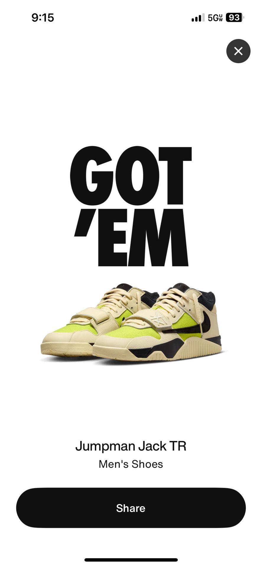Travis Scott Size 9.5
