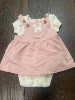 Girls pink dress jumper size Newborn by carters #22