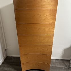 Contemporary mahogany six drawer chest